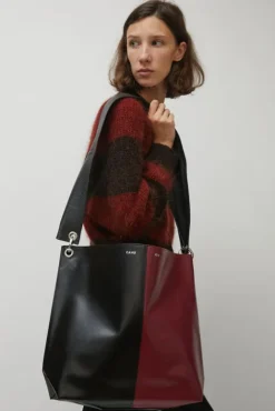 No.6 Store Diagonal Bigout Bag in Black and Burgundy