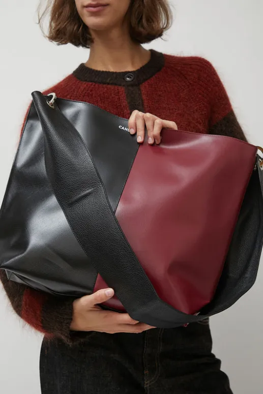 No.6 Store Diagonal Bigout Bag in Black and Burgundy