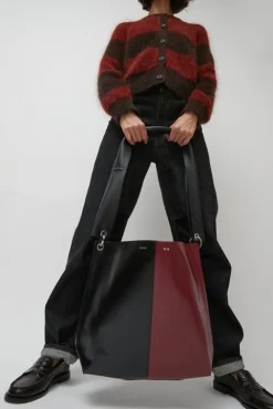 No.6 Store Diagonal Bigout Bag in Black and Burgundy