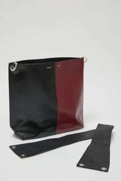 No.6 Store Diagonal Bigout Bag in Black and Burgundy