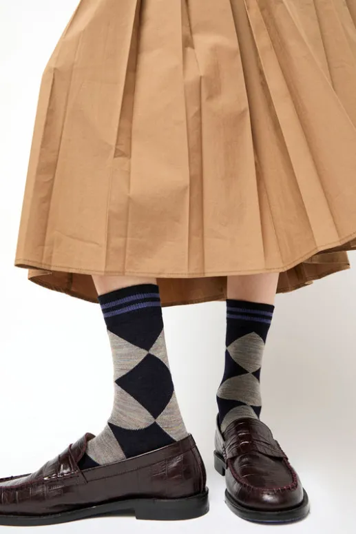 No.6 Store Diamond Socks in Navy