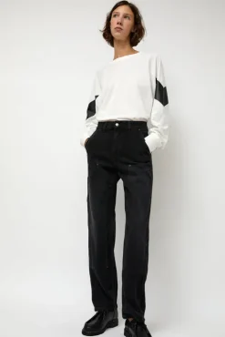 No.6 Store Double-Knee Jean in Spider Black