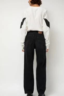 No.6 Store Double-Knee Jean in Spider Black