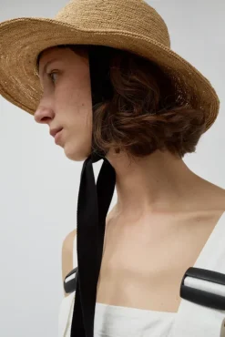 No.6 Store Duke Alessio Hat in Natural with Black