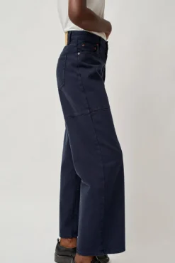 No.6 Store Elissa High Wide Jean in Marine Overdye
