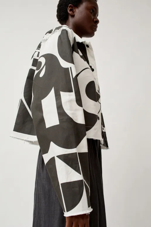No.6 Store Faris Canvas Jacket in Black and White