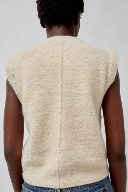 No.6 Store Fleece Vest in Ecru