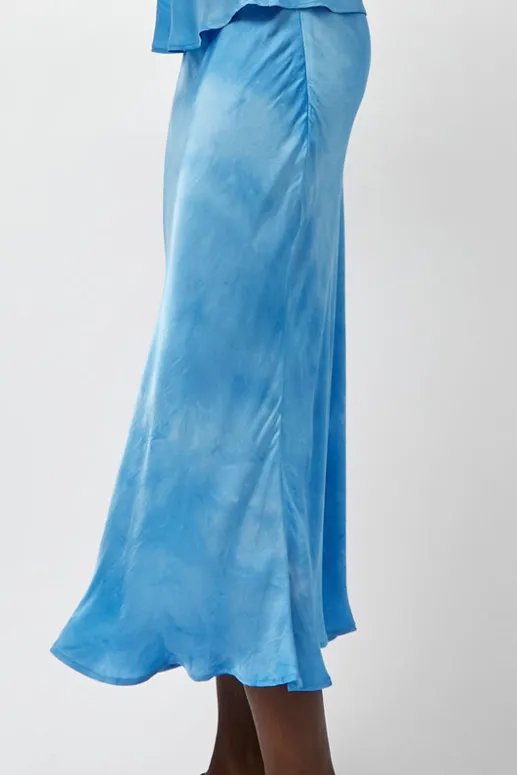 No.6 Store Fluid Skirt in Maya Blue Tie Dye