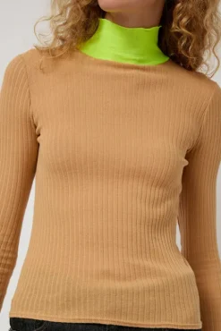 No.6 Store Frederique in Camel and Neon Yellow