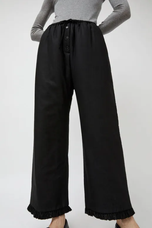 No.6 Store Frill Padded Pants in Black
