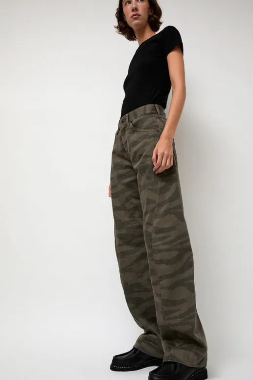 No.6 Store Full Twisted Seam Pant in Bark