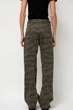 No.6 Store Full Twisted Seam Pant in Bark