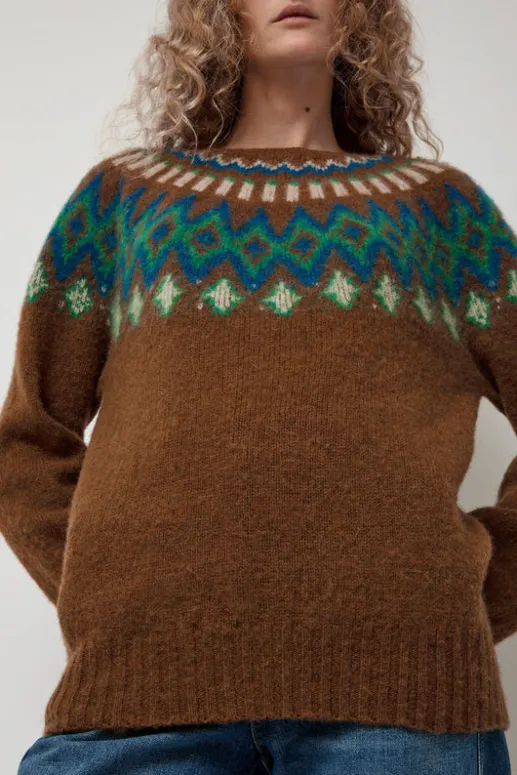 No.6 Store Future Fantasy Fairisle Sweater in Nut