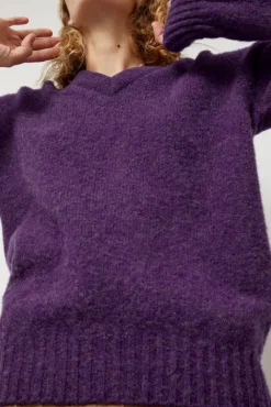 No.6 Store Future Memories V Neck Sweater in Lavender