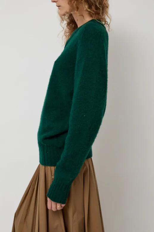No.6 Store Future Memories V Neck Sweater in Forest