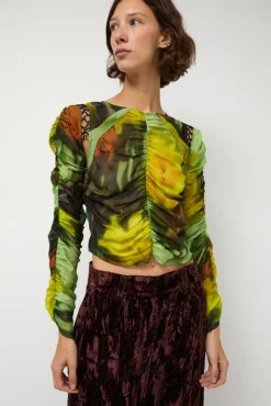 No.6 Store Gathered Delilah Top in Melting Bloom