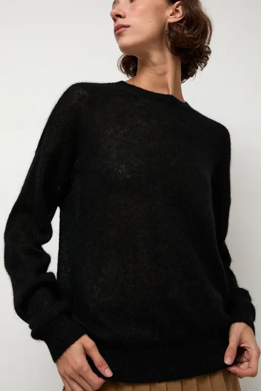 No.6 Store Gauzy Crew in Black