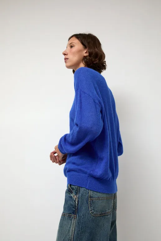 No.6 Store Gauzy Crew in Blue