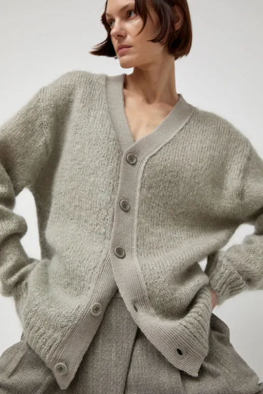 No.6 Store Grandpa Cardigan in Light Grey
