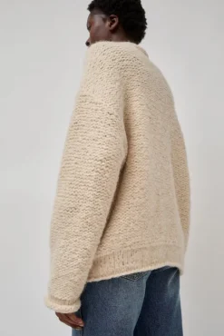No.6 Store Handknit Purl Rollneck in Alabaster