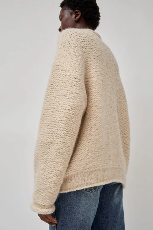 No.6 Store Handknit Purl Rollneck in Alabaster