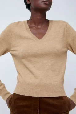 No.6 Store Hany Cashmere Knit in Camel