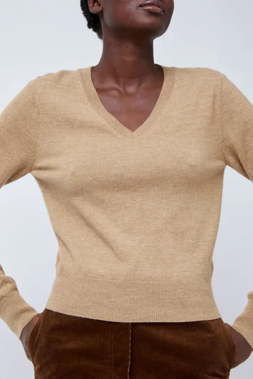 No.6 Store Hany Cashmere Knit in Camel
