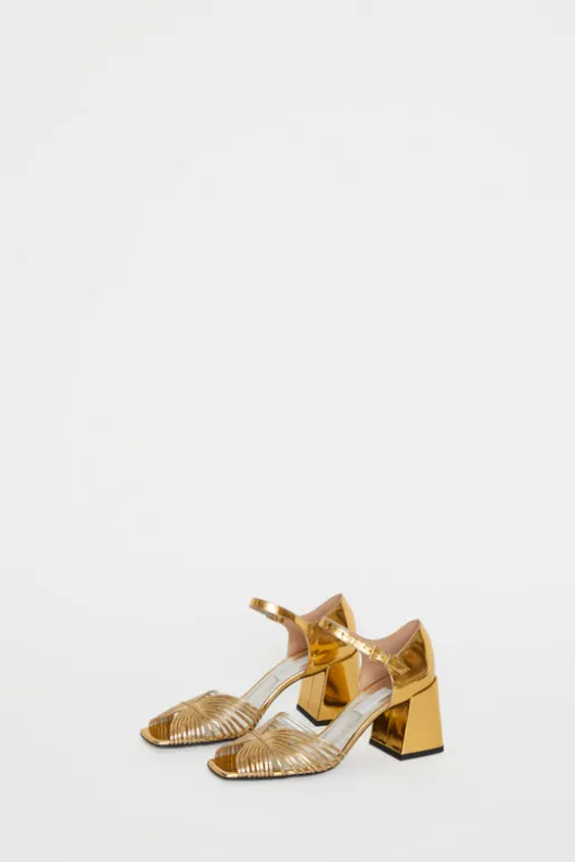 No.6 Store High 70鈥檚 Sandal in Gold