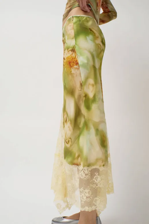 No.6 Store Hiss Skirt in Sage Molten Floral