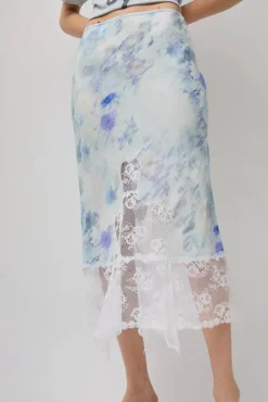 No.6 Store Hiss Skirt in Sky Shadow Floral