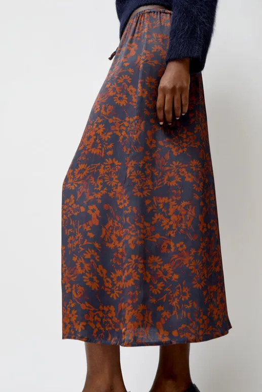No.6 Store Inez Skirt in Rust and Navy Garden