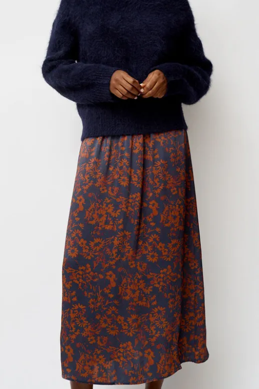 No.6 Store Inez Skirt in Rust and Navy Garden