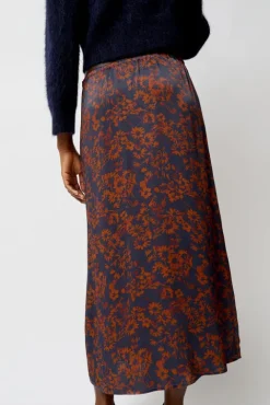 No.6 Store Inez Skirt in Rust and Navy Garden