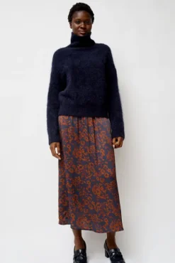 No.6 Store Inez Skirt in Rust and Navy Garden