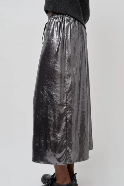 No.6 Store Inez Skirt in Silver Pony Hair