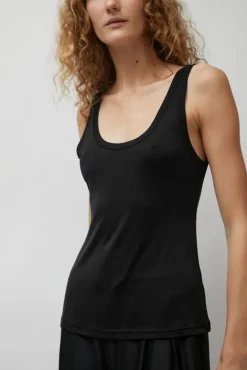 No.6 Store Jersey Scoop Tank in Black