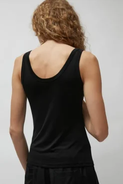 No.6 Store Jersey Scoop Tank in Black