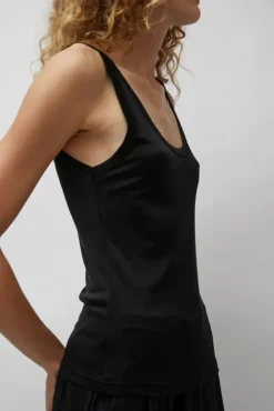 No.6 Store Jersey Scoop Tank in Black