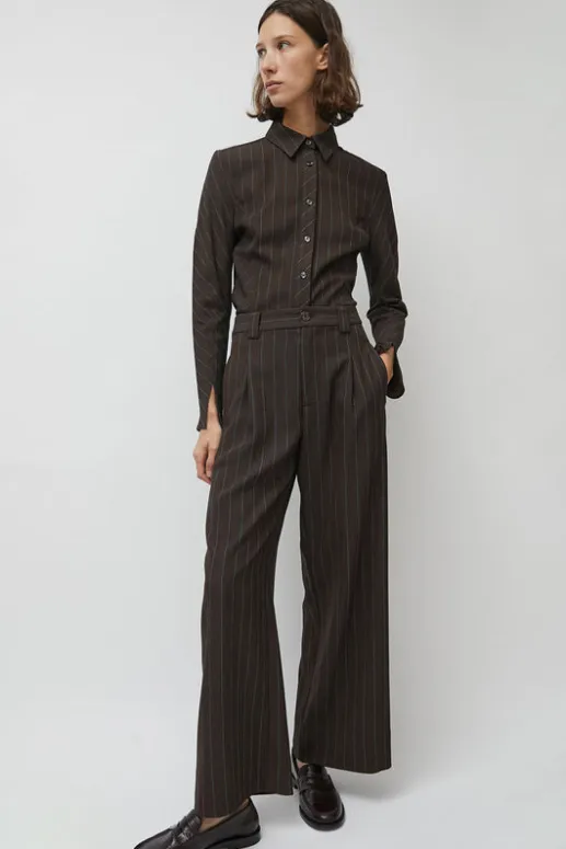 No.6 Store Kent Pant in Brown Stripe