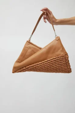 No.6 Store Knit Twisterette Bag in Natural Brown