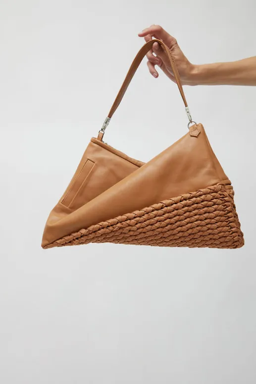 No.6 Store Knit Twisterette Bag in Natural Brown