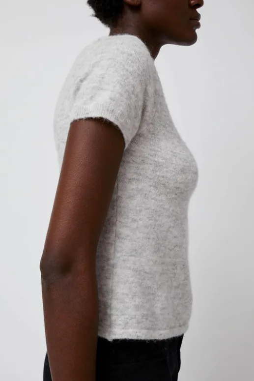 No.6 Store Kotte Alpaca Short Sleeve Knit in Gray