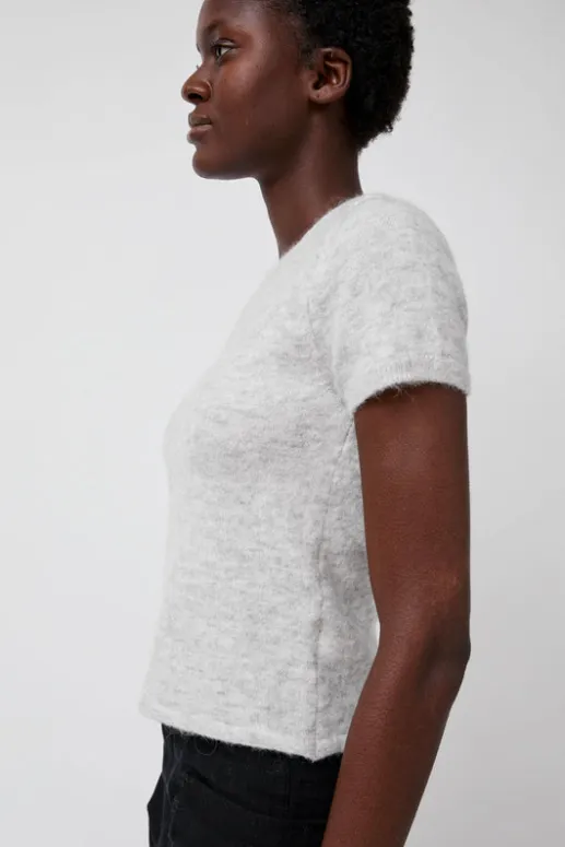No.6 Store Kotte Alpaca Short Sleeve Knit in Gray