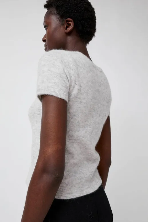 No.6 Store Kotte Alpaca Short Sleeve Knit in Gray