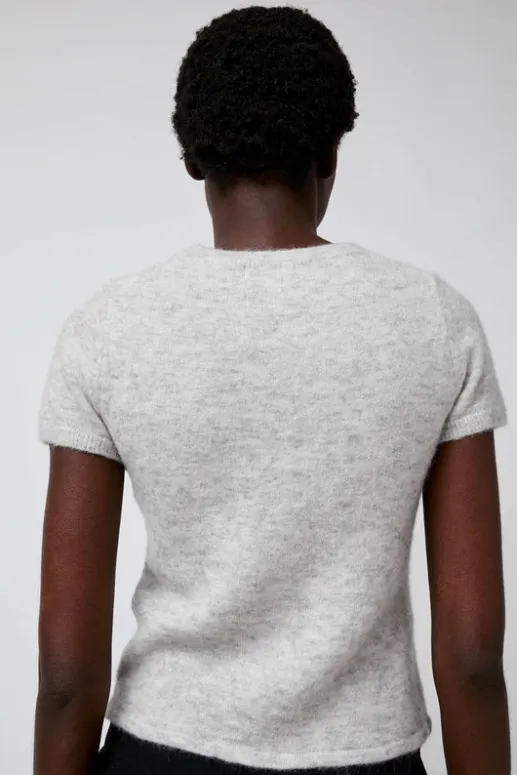 No.6 Store Kotte Alpaca Short Sleeve Knit in Gray