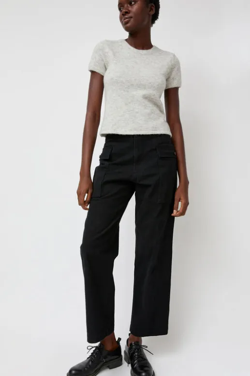 No.6 Store Kotte Alpaca Short Sleeve Knit in Gray