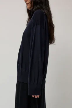 No.6 Store La Base Turtleneck in Navy