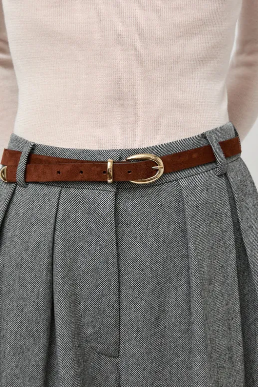 No.6 Store La Frieda Belt in Choco Camp