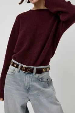 No.6 Store La Grande Keller Crispy Belt in Crispy Cerise Noire