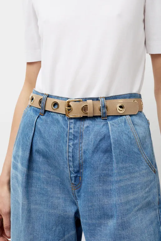 No.6 Store La Grande Keller Crispy Belt in Crispy Marron Beige